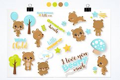 Woodland bear graphics and illustrations Product Image 2