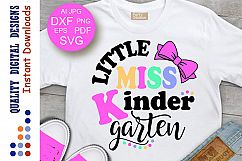 Little miss Kindergarten svg Back to school svg Teacher svg Product Image 1