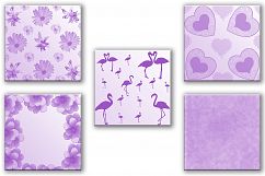 Purple Digital Paper, Purple Paper Flowers, Purple Paper Product Image 2