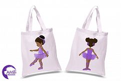 Ballerinas in purple clipart, graphics illustration AMB-1947 Product Image 2