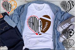 Hanover sport heart SVG School Spirit football 995s Product Image 1