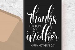 Thanks for being my mother Happy Mother&#039;s Day Printable Product Image 2