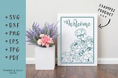 Peonies x 3- SVG EPS DXF PNG PDF JPG Cutting File  Product Image 3