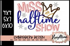 Little Miss Halftime Show - Football Embroidery Product Image 1