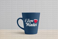 I love Winter - Quote - Cutting file Product Image 4