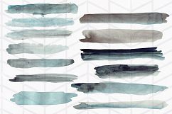 34 Moody Watercolor Brush Strokes Product Image 5