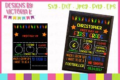 First day of school board, chalkboard style SVG Cut File Product Image 1