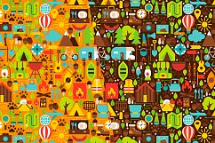 Camping Flat Seamless Patterns Product Image 3