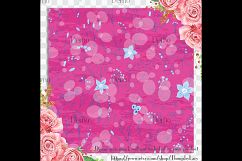 12 Winter Floral Digital Papers in Pink, Blue, Yellow Theme Product Image 4