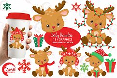 Santa&#039;s Baby Reindeer clipart, graphics, illustrations AMB-2288 Product Image 1