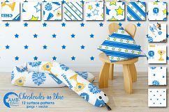 Cheerleader in Blue patterns,Cheerleader blue papers AMB-887 Product Image 2