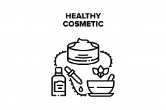 Healthy Cosmetic Vector Black Illustration Product Image 1