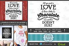 All You Need Is Love &amp; Chocolate Sign SVG - Valentine - 1503 Product Image 1