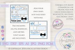 Our Miracle Baby Boy 1 Samuel 1:27 Birth Stats SVG Cutting File LL121D  SVG DXF FCM EPS AI JPG PNG Product Image 1