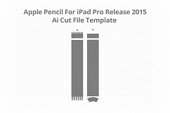 Apple Pencil Compatible with iPad Pro/ Decal Cut file Ai  Product Image 1