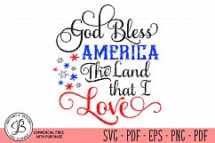 God Bless America SVG Product Image 1