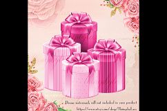 100 Luxury Gift Box Set Clip Arts, Valentine Love Wedding Product Image 3