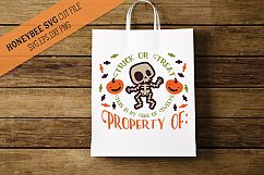 Skeleton Candy Bag Halloween SVG Cut File Product Image 1