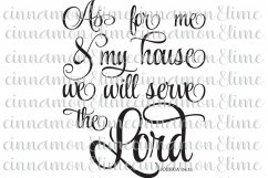 As for Me and My House Christian SVG Product Image 1