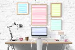 Watercolor Stripes - High Quality Digital Papers Product Image 2
