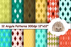 12 Argyle Patterns / Papers / Backgrounds Product Image 1
