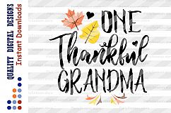 One Thankful grandma Svg Fall Svg Thanksgiving shirt svg Product Image 2