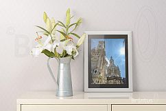 Frame mockup - clean bright interior lily flowers Product Image 7
