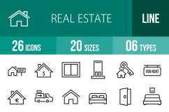 26 Real Estate Line Icons Product Image 1