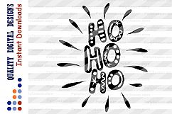 Hohoho svg Christmas sign cut files Xmas decor svg Product Image 2