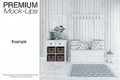 Coastal Style Entrance Hall with Throw Pillows Mockup Set Product Image 7