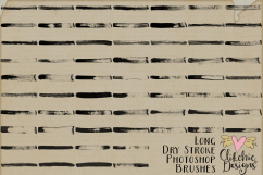 Long Dry Paint Stroke Photoshop Brushes Product Image 6
