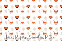 Foxes Papers, Seamless Foxes Background Pattern Product Image 2