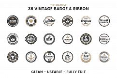 36 VINTAGE BADGE &amp; RIBBON Vol.4 Product Image 7