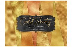 Gold Foil Textures - Gold Digital Paper Product Image 1