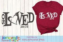 So LOVED SVG John 316 Christian Religion Verse Psalms 11971 Product Image 1