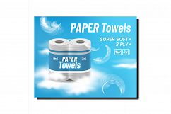 Paper Towels Creative Promotional Banner Vector Product Image 1