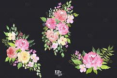 Watercolor flowers clip art - Romance Product Image 5