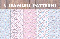 Cute unicorns. Vector elements and patterns. Product Image 2