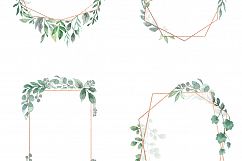 Watercolor Geometric Foliage Frames Product Image 7