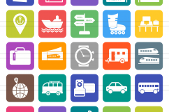 166 Transport Filled Round Corner Icons Product Image 2
