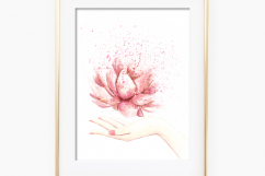 Be Zen Lotus Watercolor Art Product Image 4