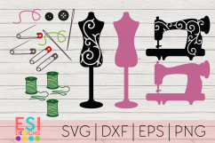 Sewing Designs Set | Hobby SVG | SVG, DXF, EPS, PNG Product Image 1