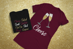 Champagne &amp; Cheers SVG File Cutting Template Set Product Image 1