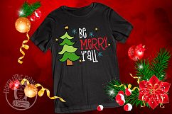 Be Merry Y&#039;all SVG, Christmas svg Clipart Png Dxf Jpg Print Product Image 2