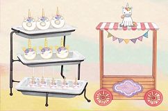 Unicorn Party Cart Clipart Images Product Image 3