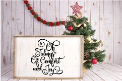Oh Tidings of Comfort and Joy - Christmas SVG Cut File - DXF Product Image 4