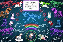 Neon Unicorns, Stars and Rainbows Product Image 1