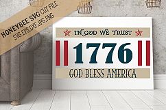 In God We Trust 1776 SVG Cut File Product Image 1