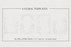 Floral Illustrations, Sketchy Hand Drawn Botanical Illustrations Product Image 4