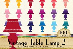 100 Vintage Table Lamp Clip Arts, Antique, European Decor Product Image 1